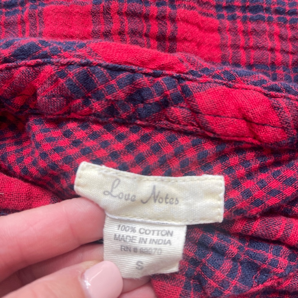 Women's Flannel button-down shirt from the brand Love Notes size Small - Picture 2 of 10